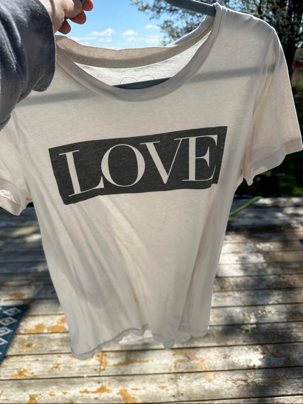 Sol Angeles White Short-Sleeve LOVE Graphic Tee